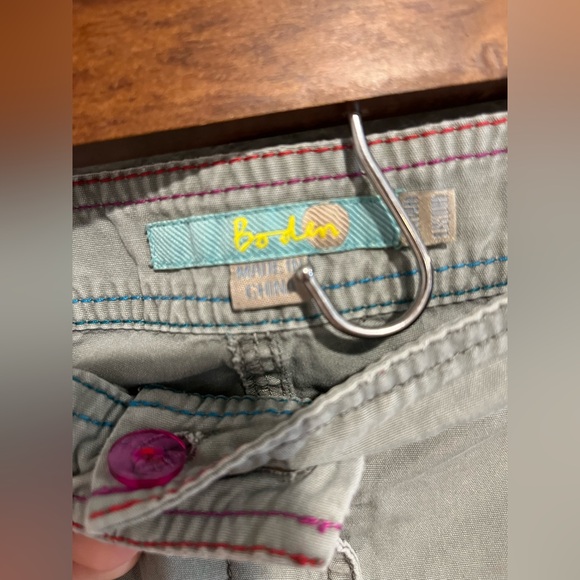 Boden Womens Cargo Pants Cotton Sage Green Mid Rise Straight Size 10 - Picture 11 of 14